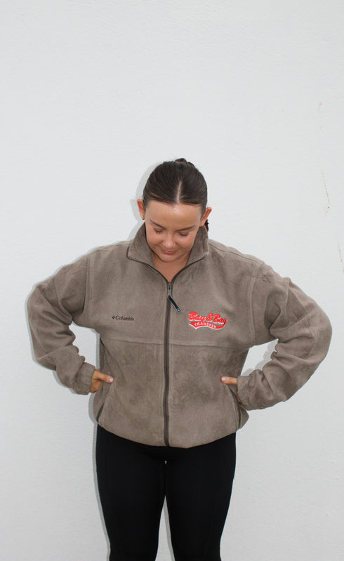 Dark Beige Columbia Zip-Up