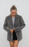 Grey Oversized Blazer